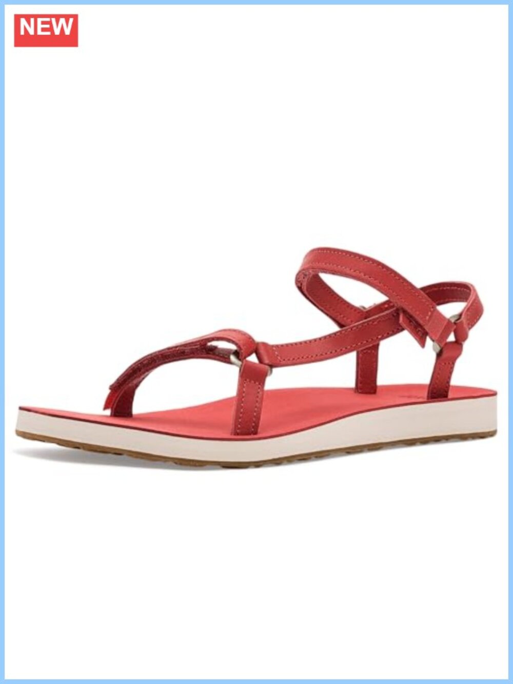Women's Leather Sport Sandals Adjustable Hook-and-Loop Athletic Sandals